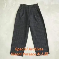 70S 80S　イタリア製　ジャンニヴェルサーチ本人期　シルク混　ウールパンツ④のサムネイル