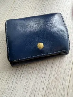 Kitamura 二つ折り財布 ネイビー レザー - メルカリ