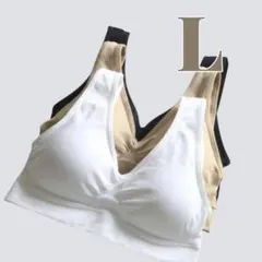 ジニエブラ L 3枚セット ブラック ベージュ ホワイト スポーツブラ