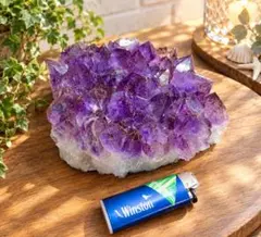 天然アメジスト クラスター 原石 紫水晶