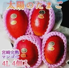 絶品 JAはまゆう 【太陽のたまご】宮崎完熟マンゴー 4L 4個 お中元
