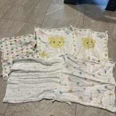 ミキハウス3枚　ブランド不明2枚　ガーゼタオルセット