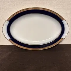 大倉陶園 ロイヤルブルー 瑠璃稲穂金彩金蝕 ディナープレート 26cm