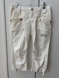 PEARLY GATES ホワイト パンツ　七分丈のサムネイル