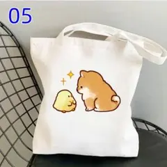 かわいい 　柴犬柄　ショルダーバッグ 　トートバッグ 　キャンバスバッグ