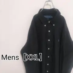 J4【US輸入】ラルフローレン　長袖シャツ【メンズXXL】ブラック