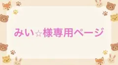 みい⭐︎様専用ページ