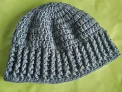 ビーニー✡ユニセックス✡イエローグレー✡ハンドメイド