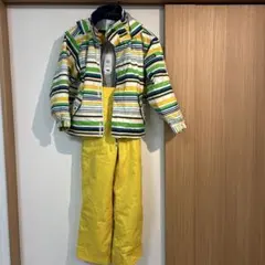 デサント 子ども用 スキーウェア ストライプ