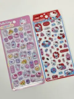 ①新品 キティ ドロップシール エポキシシール 3D立体シール 2枚セット