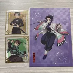 鬼滅の刃　クリアファイル胡蝶しのぶ、栗花落カナヲ、色紙竈門炭治郎、村田