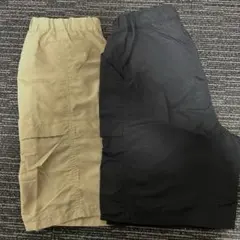 ユニクロ　ギアショートパンツ/水陸両用　２枚セット　ブラック　ベージュ