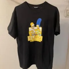 エクストララージ シンプソンズ コラボ ブラック 半袖 Tシャツ ビッグロゴ M