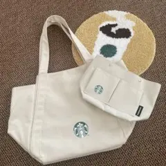 スターバックス ベージュ トートバッグ　バックインバック　チェアマット