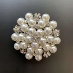 ブローチ パール コサージュ 卒園卒業式 入園入学式 シルバー