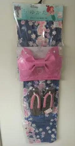 アリエル　花柄 浴衣・帯・下駄セット