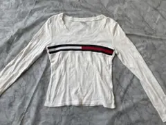 Tommy Girl トミーガール 長袖Tシャツ S ホワイト ストライプ