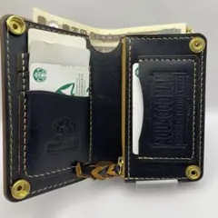 無骨 艶 マチ お札折らずに収納できる手染めミドルトラッカー