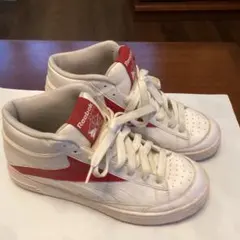 Reebok クラシック ハイカットシューズ ホワイト/レッド