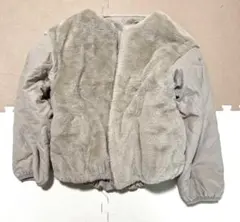 ファーとナイロンのリバーシブルジャケット