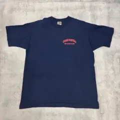90s USA製 フェードTシャツ ネイビー シングルステッチ ワンポイント