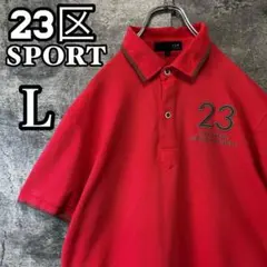 美品　23区SPORT スポーツ　ゴルフ　半袖ポロシャツ　刺繍ロゴ　洗朱カラーのサムネイル
