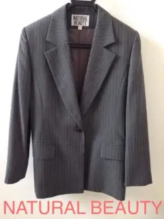 美品☆ナチュラルビューティー  ジャケットM スーツ グレー