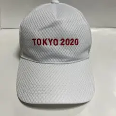 【美品】アシックス 東京2020オリンピック 公式キャップ 白 サイズOSのサムネイル