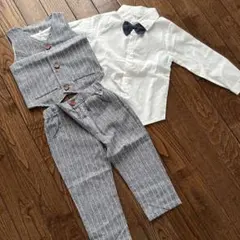 キッズ フォーマルスーツ 白シャツ付き