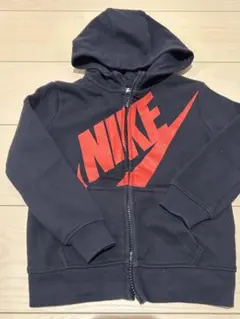 NIKEフルジップパーカー　ネイビー　キッズ100サイズ　美品