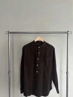 BEAMS ダークブラウン コーデュロイシャツ