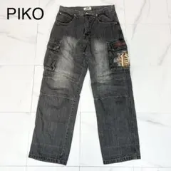 美品❗️PIKO カーゴパンツ　 ワイド　刺繍　y2k デニムのサムネイル