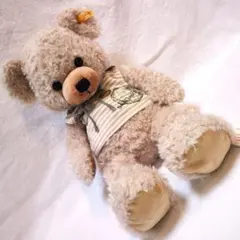 特大80cm】シュタイフ テディベア フィン ベージュ 黄タグ【美品