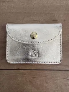 わたちゃこ様専用　イルビゾンテ　シャンパンゴールド　レザー カードケース