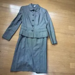 グレー ジャケット プリーツスカート セット