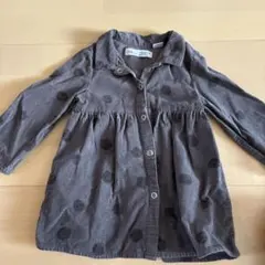 ZARA グレー ドット柄 ワンピース 12-18ヶ月