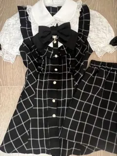 Secret honey シーハニ 黒　チェック　セットアップ 量産型 地雷系