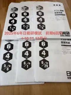 日能研　2025年度前期　6年テスト一式 最新版 今年度2025年前期分 日能研 6年生 育成テスト 全国公開模試