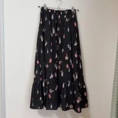 フラワープリントロングスカート
