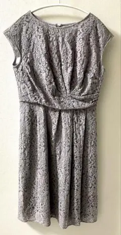 BEAMS HEART 総レースドレス グレー 結婚式 パーティー