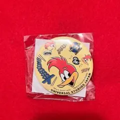 ユニバ　USJ 缶バッジ　ウッディ・ウッドペッカー　記念バッジ