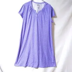 半袖ワンピース　紫色　ハート柄 レア✨️　膝丈