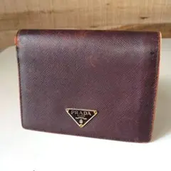 PRADA 二つ折り財布 ダークブラウン