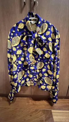 CELINE シルク花柄ノーカラージャケット 40のサムネイル