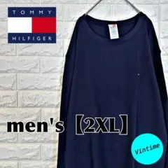 V914【TOMMY HILFIGER】刺繍ロゴロングスリーブ【メンズ2XL】