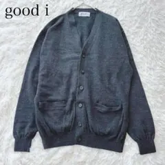 good-i 上質ウール100% カーディガン M グレー シンプル　長袖のサムネイル