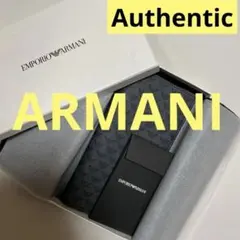 洗練されたデザイン　EMPORIO ARMANI 長財布　ブラック