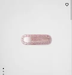 PRADA ロゴ プレキシガラス ヘアクリップ ヘアピン ピンク - メルカリ