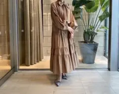 EFFE BEAMS ティアードボウタイワンピース　シャツワンピース　フリルのサムネイル