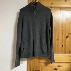 Calvin Klein Jeans ジップアップ ニット ダークグレー L